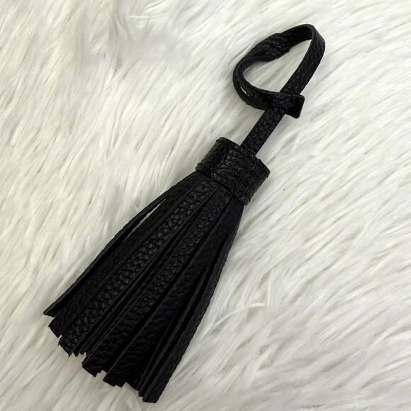 Handbag Replacement Black Pebbled Leather Tassel - Picture 2 of 3